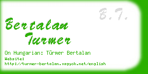 bertalan turmer business card